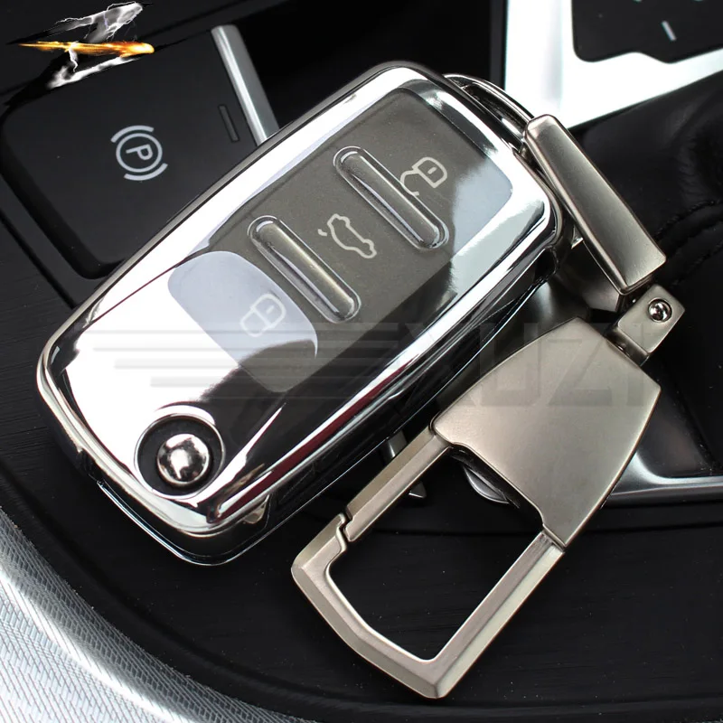 ТПУ чехол для ключей для Volkswagen VW Passat Gold Jetta Polo Bora Sagittarius Tiguan для Skoda Key Cover протектор брелок со стразами