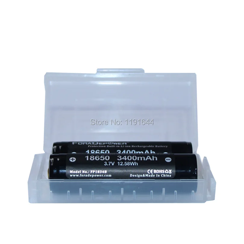 10 шт./лот для фонарика с защитой от внешней мощности 3 7 в 18650 3400 мАч | Электроника