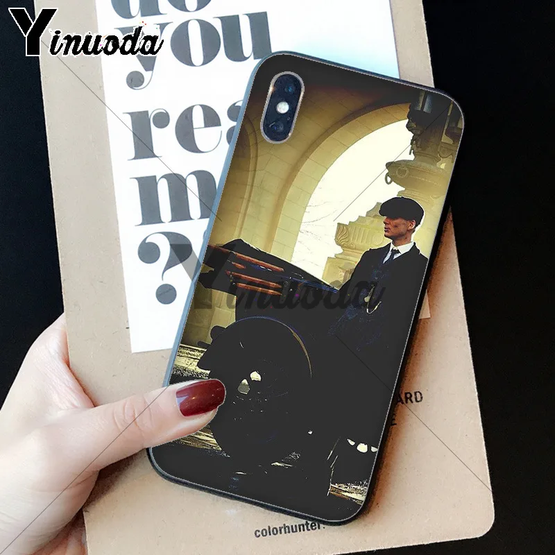 Yinuoda Peaky blinds TPU Мягкий силиконовый черный чехол для телефона для Apple iPhone 8 7 6 6S Plus X XS MAX 5 5S SE XR Чехол для мобильного телефона
