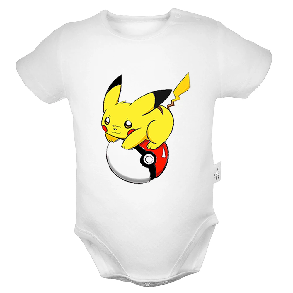 Милый покебол Pokemon Pikachu Steve Aoki дизайн силуэта Одежда для новорожденных мальчиков и