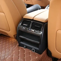 carbon fiber for bmw 5 series g30 2017 2018 car abs plastic chrome interior moldings rear row ac vent outlet frame cover trim