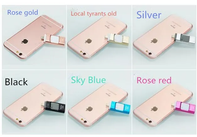 Новый 2017 i-flashdrive 3 в 1 USB флэш-накопитель 8 ГБ 16 32 64 Гб 128 OTG для iphone 7/7s/6/6s/plus Mirco otg ipad /
