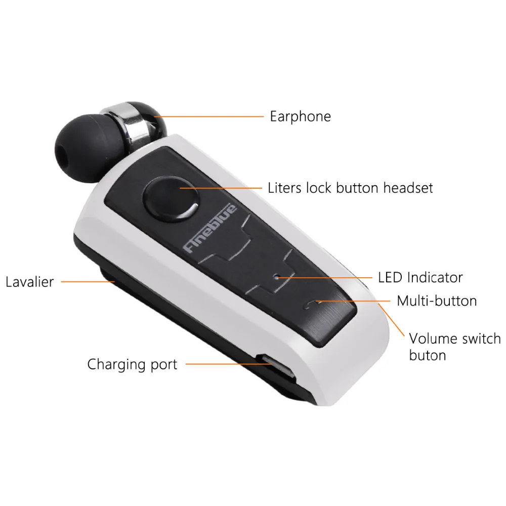 Fineblue F910 Мини Портативный беспроводной Bluetooth наушники гарнитура в ухо вибрирующее оповещение носить клип Hands Free наушники для телефона