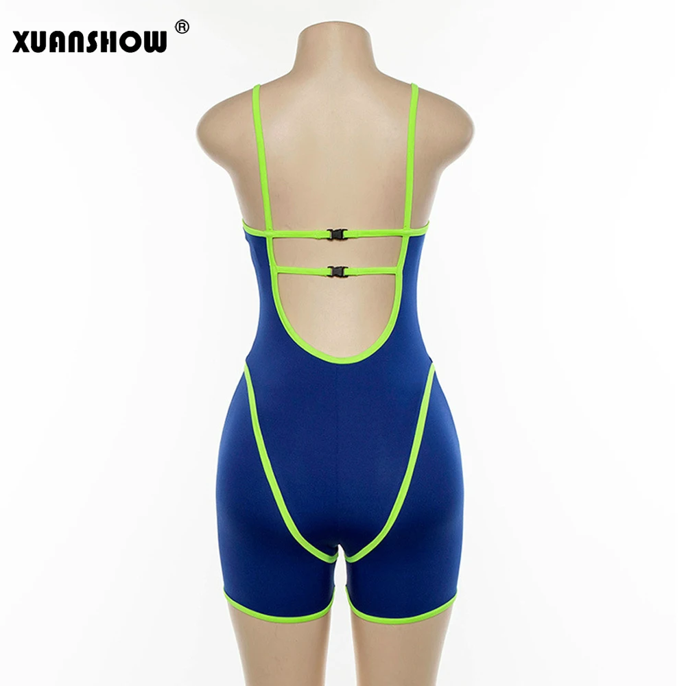 Женская одежда XUANSHOW 2019 спортивная с открытой спиной женские спортивные костюмы
