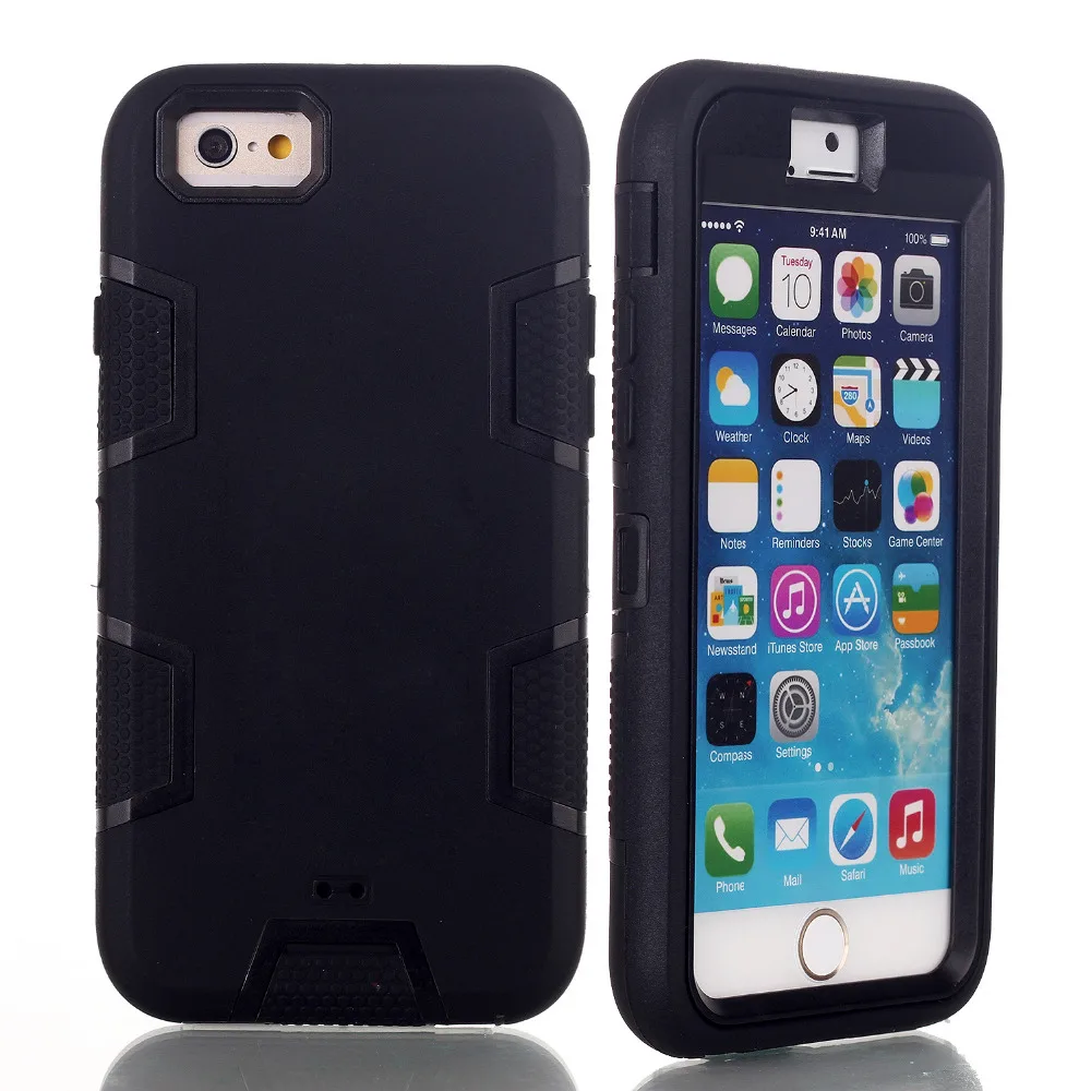 Гибридный сверхмощный ударопрочный полноразмерный защитный чехол с 3 слойным