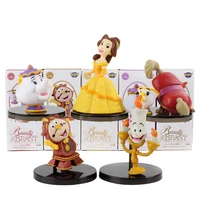 5pcsset beauty and the beast princess belle aladdin kawaii cute action figure collectible model toy gift for kids