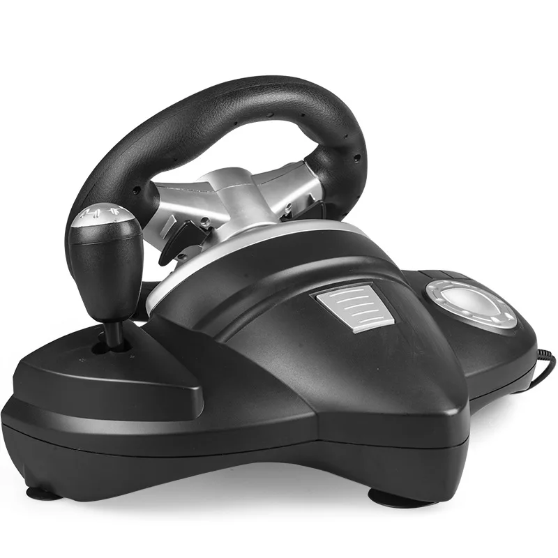 Руль для подключения к ПК. Аналоговый привод игры в Черный цвет. Подходит консоли