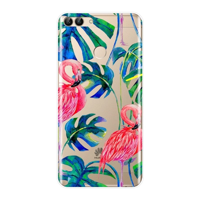 Задняя крышка для Huawei P8 P9 P10 P20 Lite 2017 силиконовый мягкий цветочный чехол P Smart Plus Pro