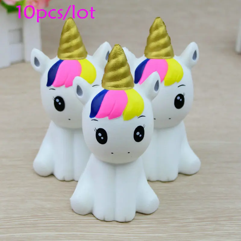 10 шт./лот Новый Kawaii красочная подставка лошадь мультфильм мягкими замедлить рост