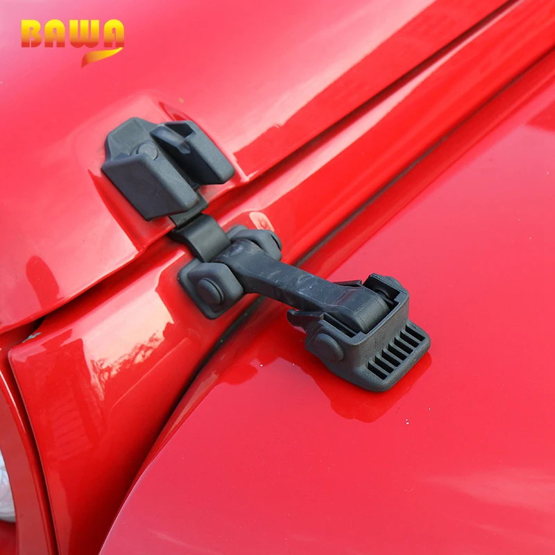 BAWA крышка двигателя капот защелки для Jeep Wrangler 2007 2017 ABS оригинальный черный Замок