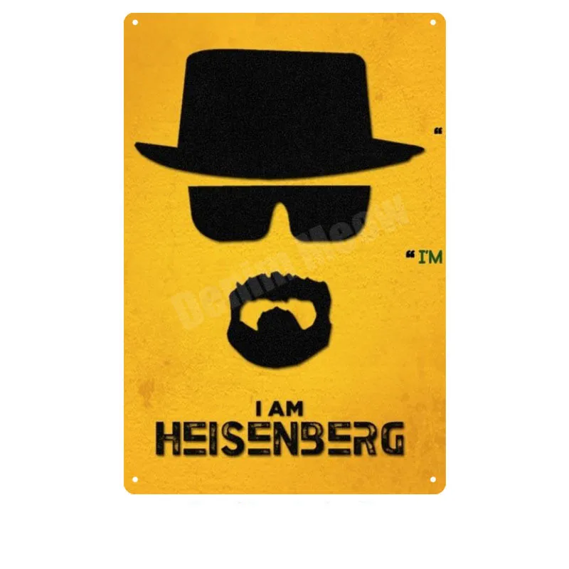 G Винтажная металлическая Жестяная Табличка с надписью «Breaking Bad» для паба, бара, казино, клуба, декоративная тарелка, рисунок Гейзенберга, настенные художественные наклейки для фильмов, N279 - Цвет: G