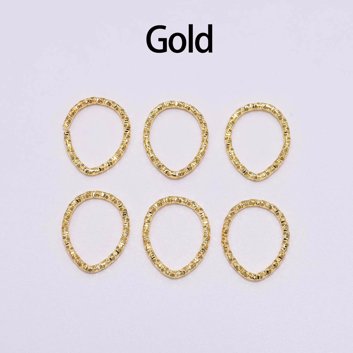 Gold-water 50-100 шт 8-20 мм серебряные круглые соединительные кольца витые Открытые Кольца jumprings разъем для ювелирных изделий Makings фурнитура DIY - Цвет: Gold-water