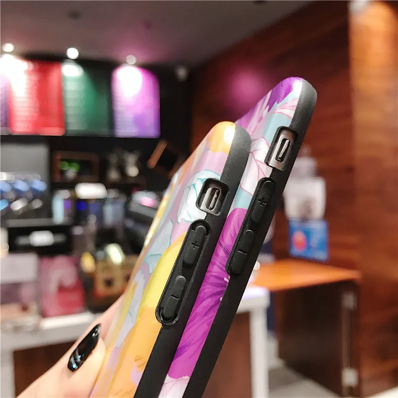 Тиснение скраб светящийся цветок чехол для iPhone X XS MAX XR 8 7 6 S плюс Чехол роскошные
