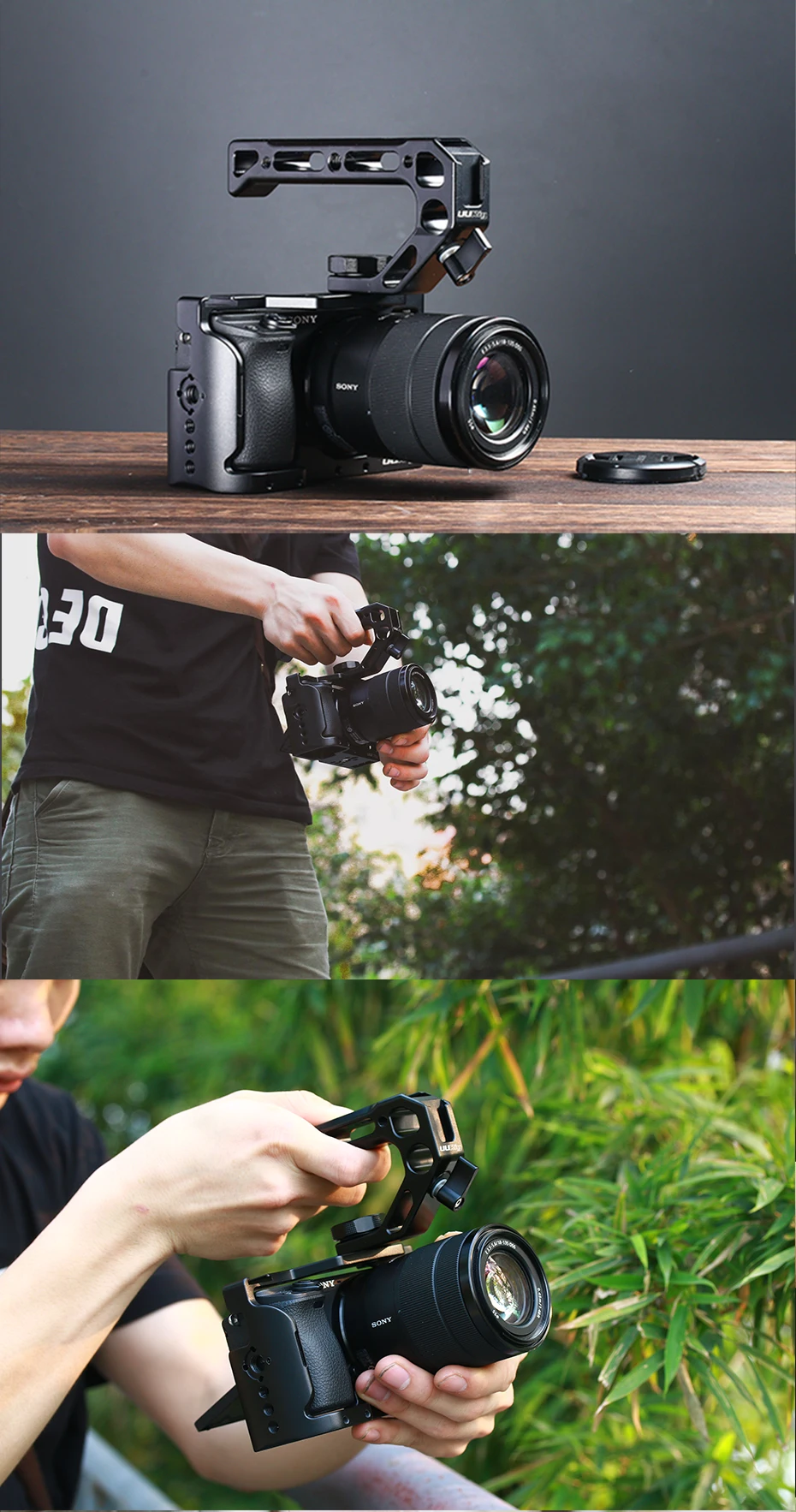 UURig R008 камера Верхняя ручка рукоятка Arri установочный винт монитор микрофон установка Холодный башмак для Nikon Canon sony DSLR камеры