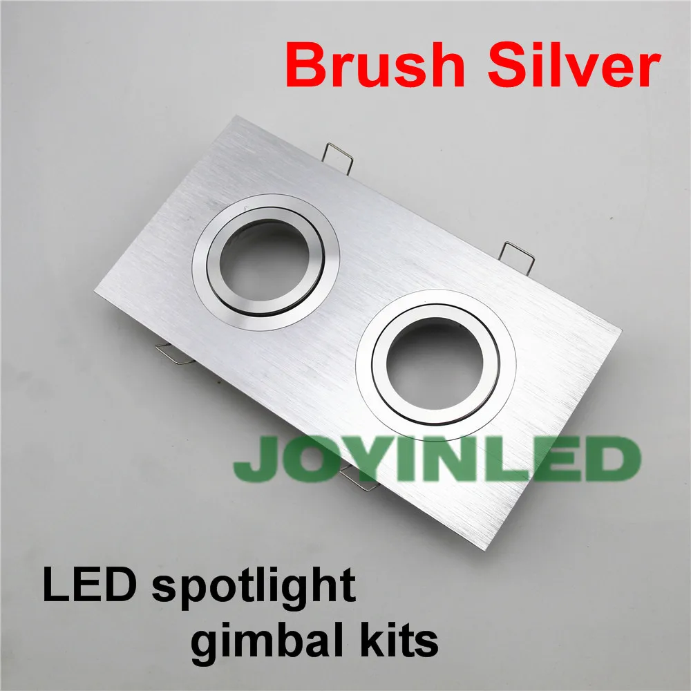 Бесплатная доставка матовый алюминиевый светодиодный держатель с двойными