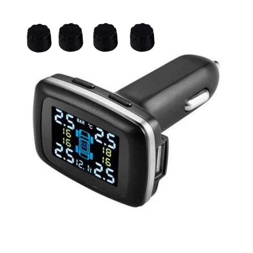 Беспроводной салона автомобиля TPMS 12 В цифровой Давление мониторинга Системы шин