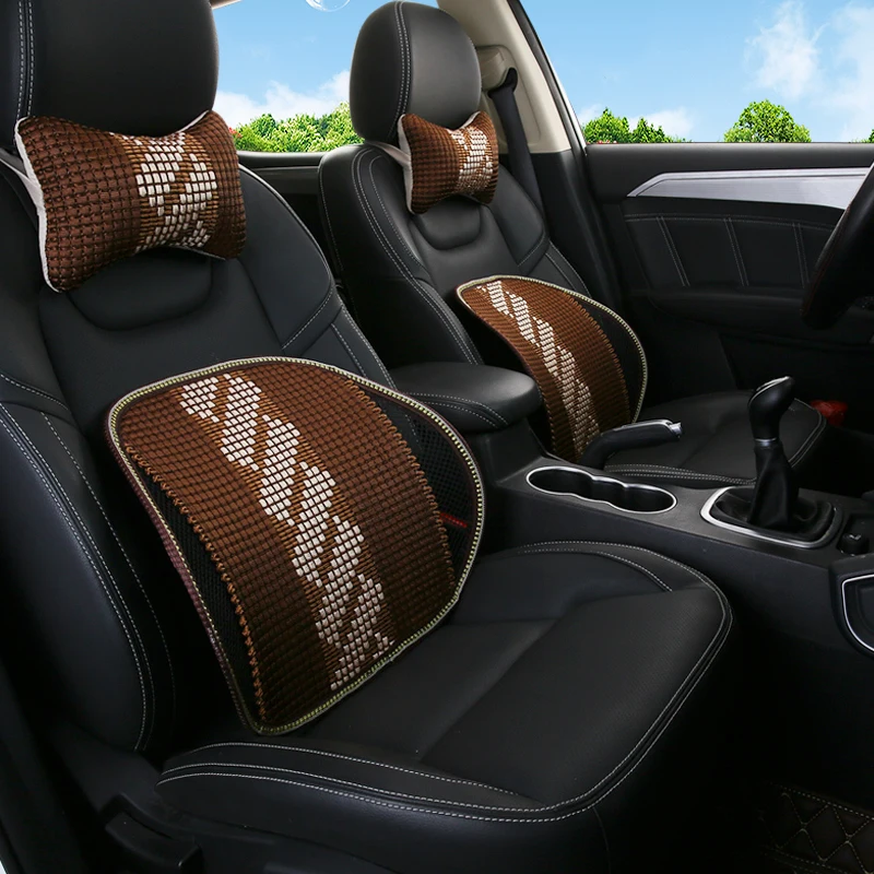 

KKYSYELVA Car Headrest Pillow Neck Pillows Lumbar Support for Office Chair Waist Back Support Car Styling Interior Accessories