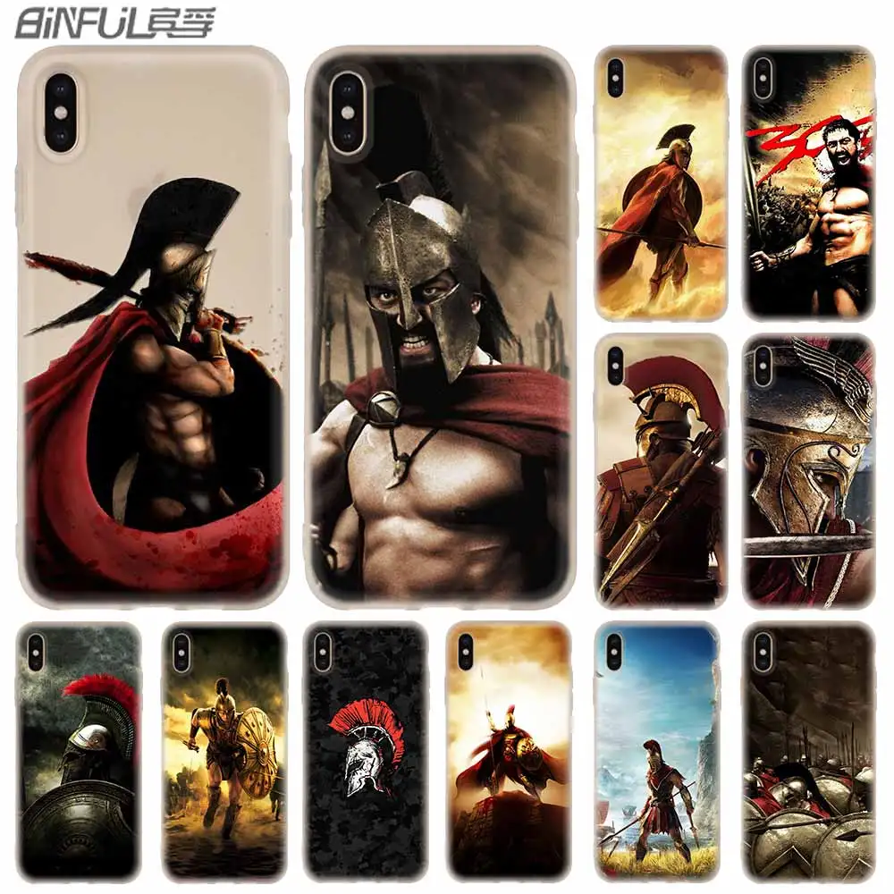 

Silicone Soft Phone Coque Shell Case For Apple iPhone 13 12 11 Pro X XS Max XR 6 6S 7 8 Plus Mini SE 2020 Sparta Cool Fierce