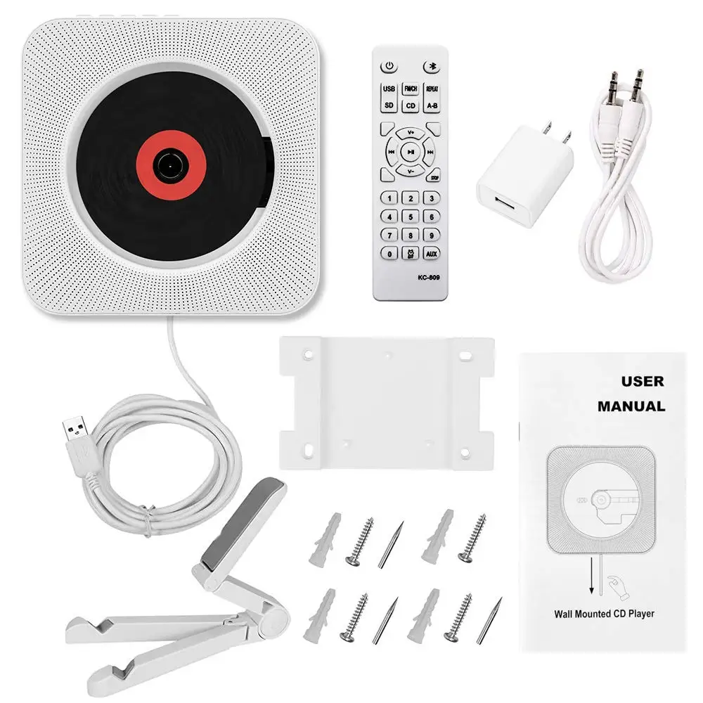 Eastpin CD плеер с Bluetooth настенный Пульт дистанционного управления fm радио HiFi динамик