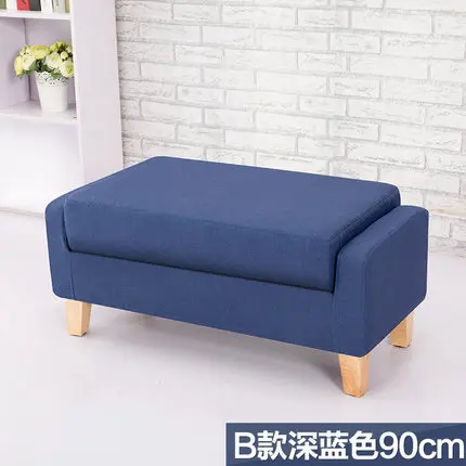 navy 45x90x42H cm Ткань диван табурет Кровать Конец табурет магазин одежды обувной магазин скамейка табурет - Цвет: navy 45x90x42H cm