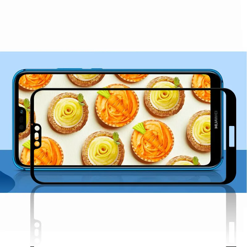 Закаленное Стекло для Huawei P20 Lite полный Экран обтянутый взрывозащищенные фильм