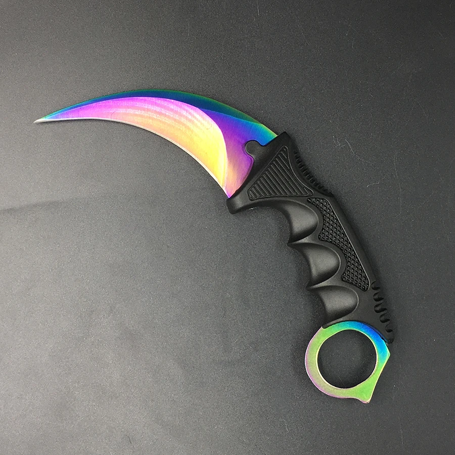Нож из нержавеющей стали CS Go, тактический нож для выживания, нож Karambit, тренировочный нож с бабочкой для охоты, кемпинга, счетчика удара