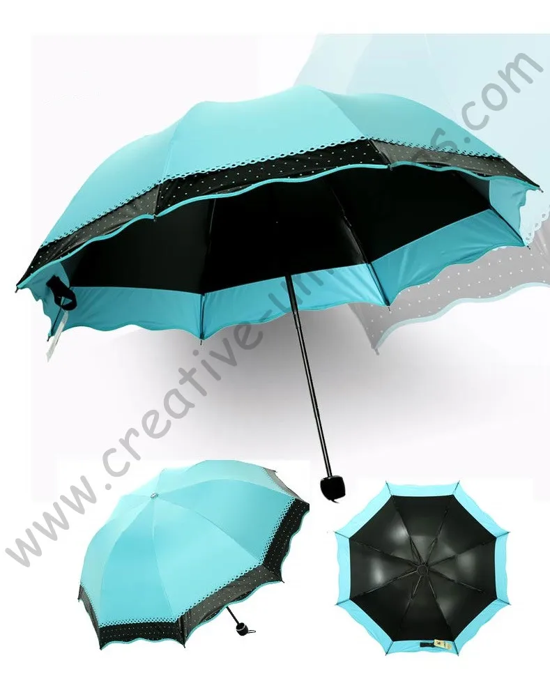 7 шт./лот летний складной мини Солнечный зонт 5 раз черное покрытие анти-УФ