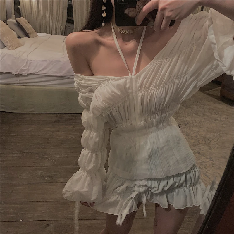 Летнее платье 2019 модное женское сексуальное короткое Клубное белые платья для