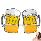 Желтые пивные очки для девичника нарядные очки с днем рождения желтые пивные забавные очки для взрослых и детей очки солнцезащитные очки фотореквизит