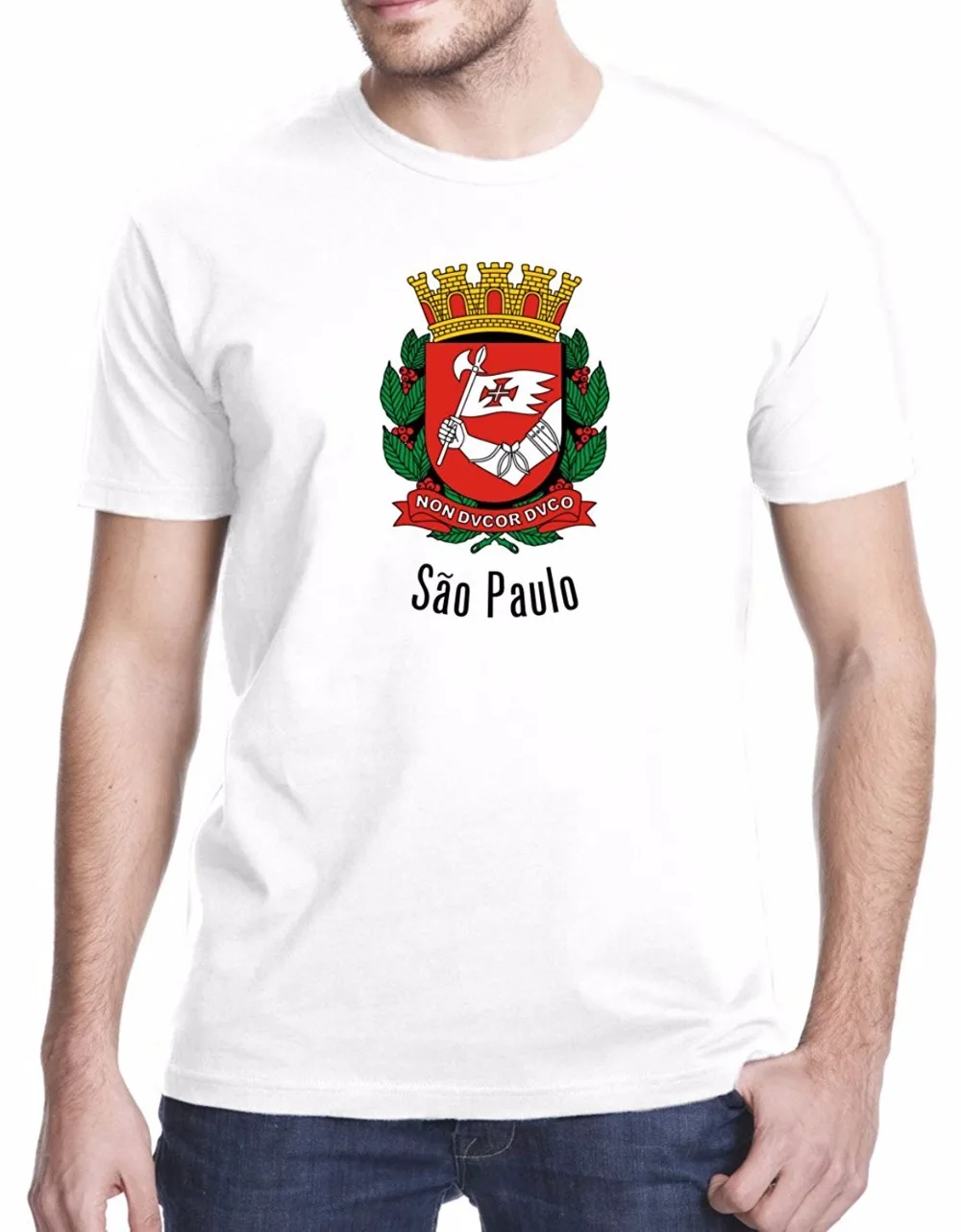 Круглый вырез горловины короткий рукав модная футболка не Dvcor Dvco Бразилии Для