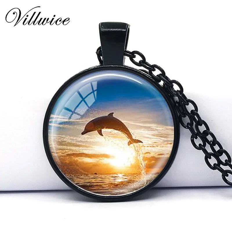 Колье с подвеской в виде дельфина для мужчин и женщин ювелирные изделия