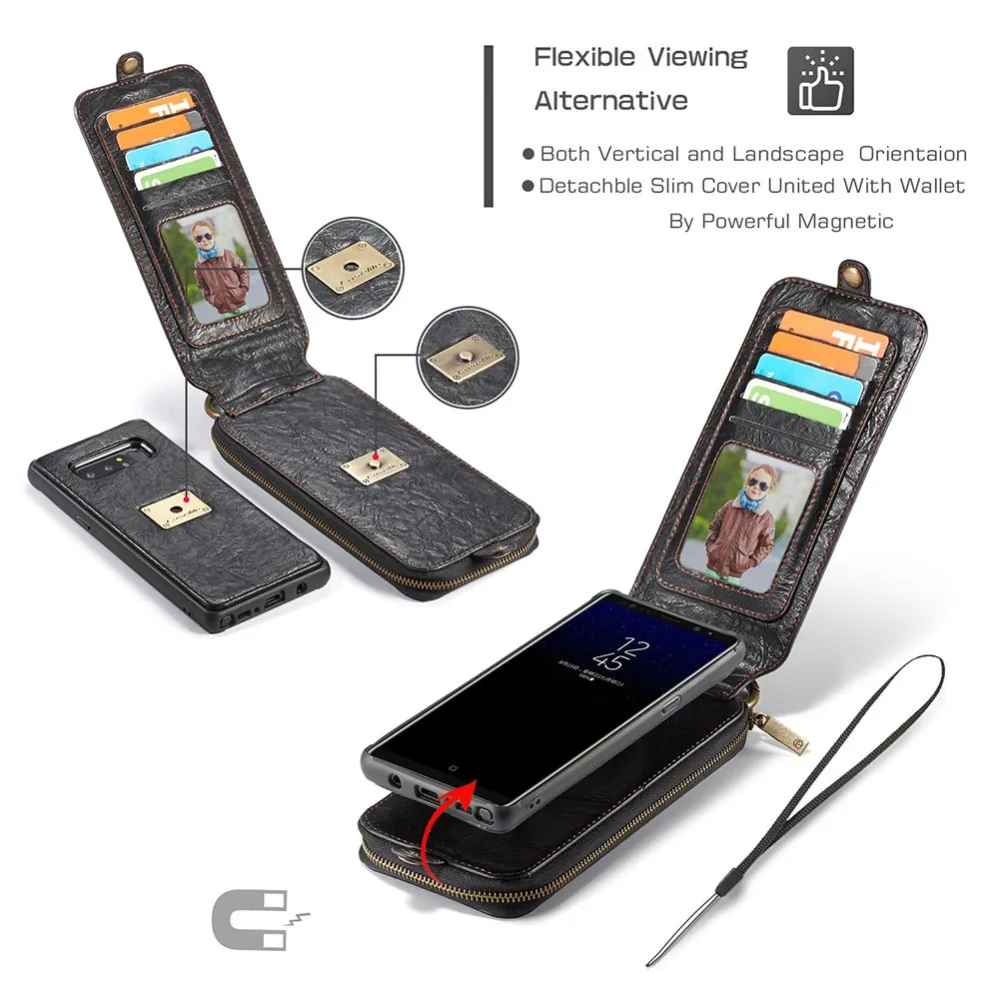 For Samsung Galaxy Note 8 S7 Edge Phone Case Flip Wallet Cover Multifunction Magnetic Waist Bag Purse with Card Slots | Мобильные