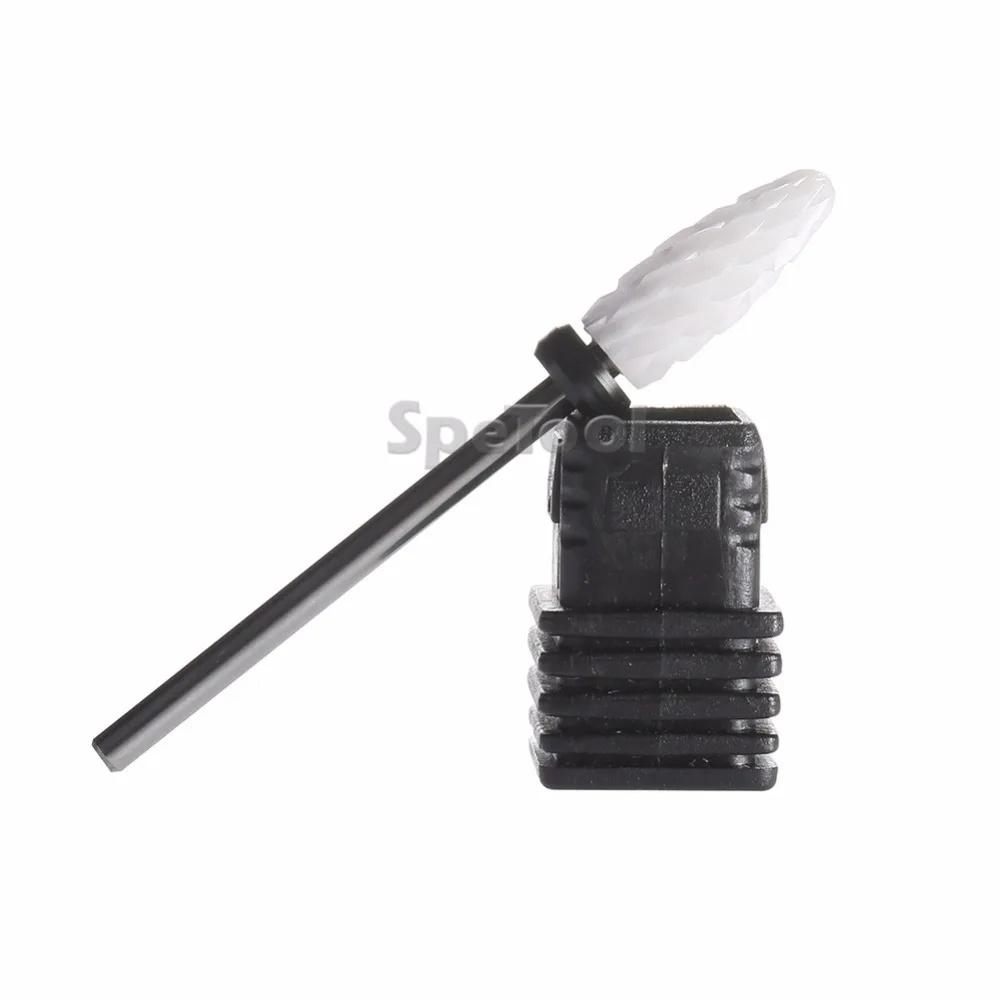 Белый керамический сверло для ногтей SpeTool пламя Shpae Extra Coars Grit электрического
