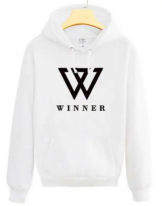 Черная красная белая толстовка с капюшоном Winner капитала W принтом Мужская и