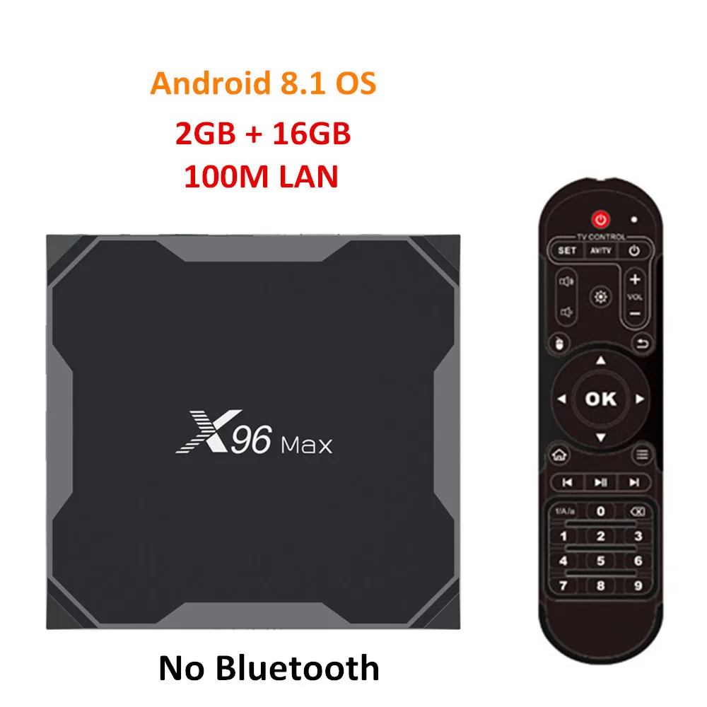 2G 16G X96 Max Смарт ТВ приставка Android 8,1 Amlogic S905X2 LPDDR4 Четырехъядерный 4 Гб 64 Гб 2,4G и 5 ГГц Wifi BT 1000M H.265 4K телеприставка X96 mini - Цвет: 2G 16G