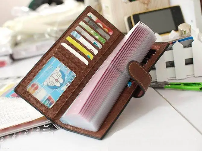 55 кожа женщины женский бизнес id держатель кредитной карты дело обложка для