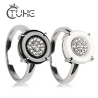 Женские керамические кольца с концентрическими кругами, 2 мм