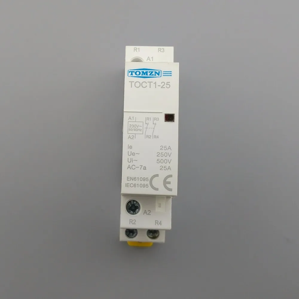 TOCT1 Американская классификация проводов 2р 25A 2NC 220 V/230 V 50/60HZ Din rail бытовой ac Контактор В соответствии с стандартом два нормально закрытый