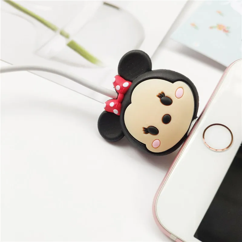 Милая мультяшная кукла кабель укуса протектор для iphone USB кабель Органайзер winder chompers chager держатель провода для iphone кабель - Цвет: NO1