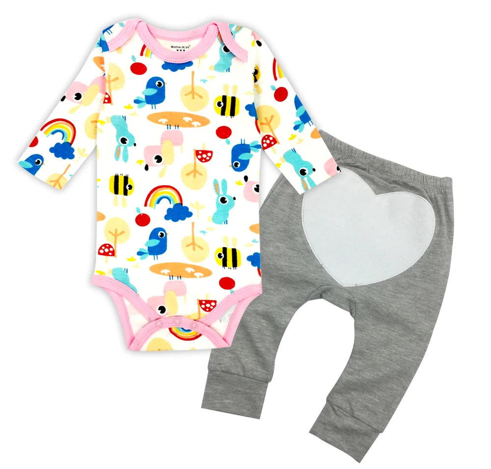 2 шт./лот Одежда для маленьких девочек Осенне весенние хлопковые детские