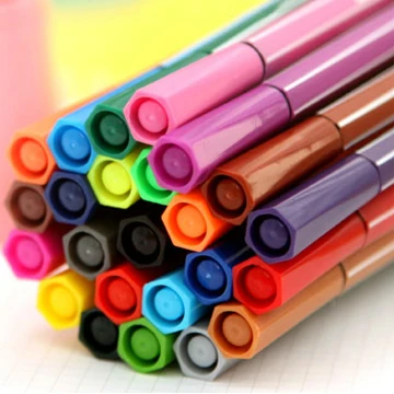 

Fresh sleekly bottled crayon water wash water color pen child multicolour pen 18pcs