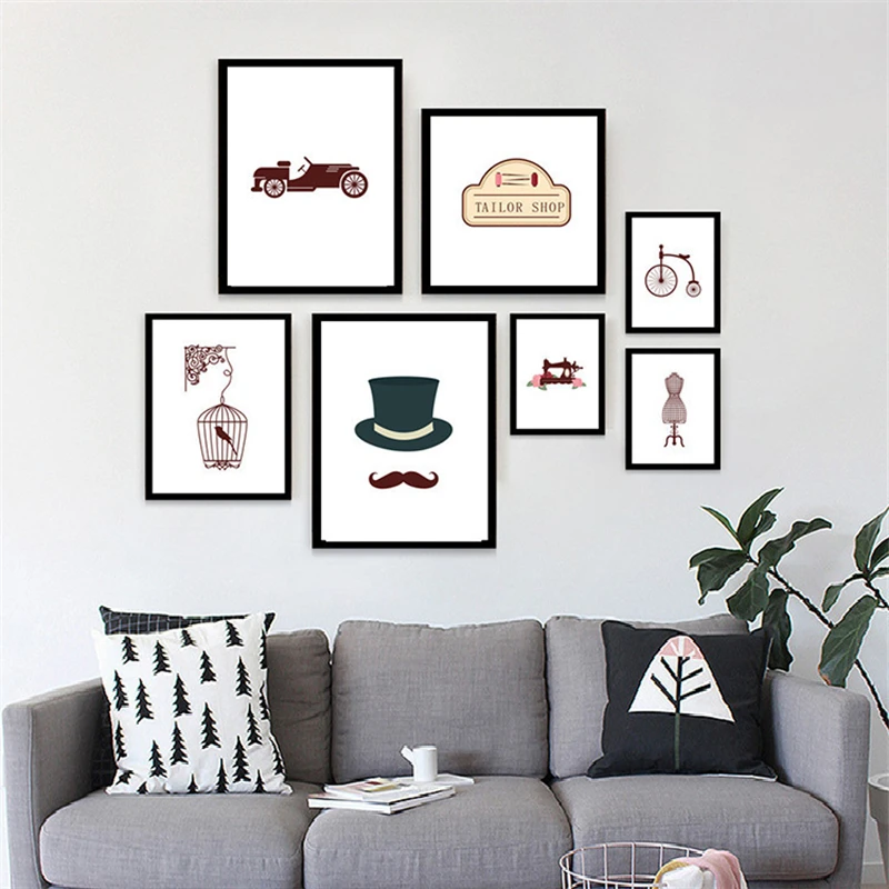 Морден скандинавский холст плоти мультфильм камера птица декоративная клетка