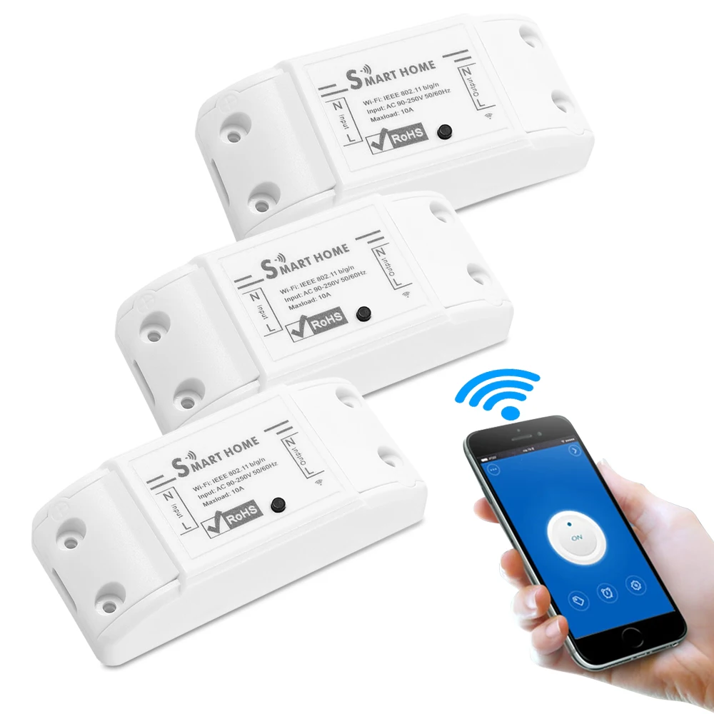 3 шт. умный дом автоматизация модули беспроводной wi fi переключатель реле IOS Android diy