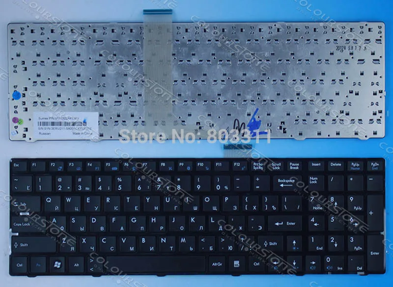 Оригинальная Русская клавиатура для ноутбука MSI A6200 CR620 CX705 S6000 RU черная V111922AK1|keyboard