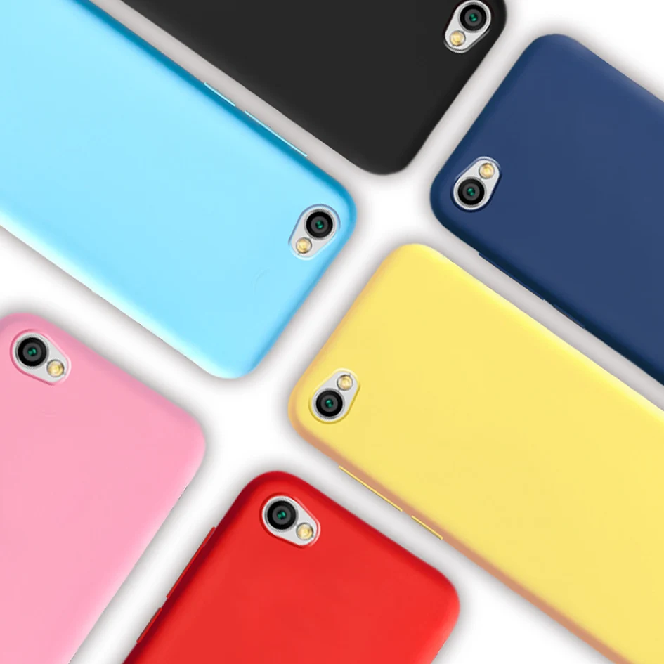Яркий однотонный чехол для Xiaomi Redmi Note 5A силиконовый мягкий матовый из ТПУ задняя
