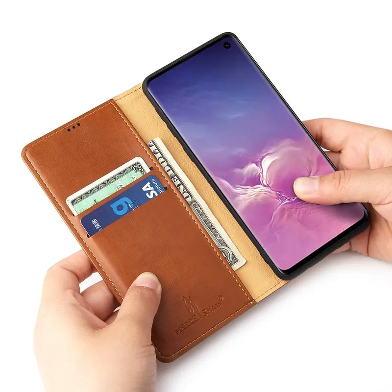 Чехол для Sumsung Galaxy S 10 e s20 s21 s30Fe Plus Ulrta Lite Роскошный кожаный флип-чехол футляр чехол