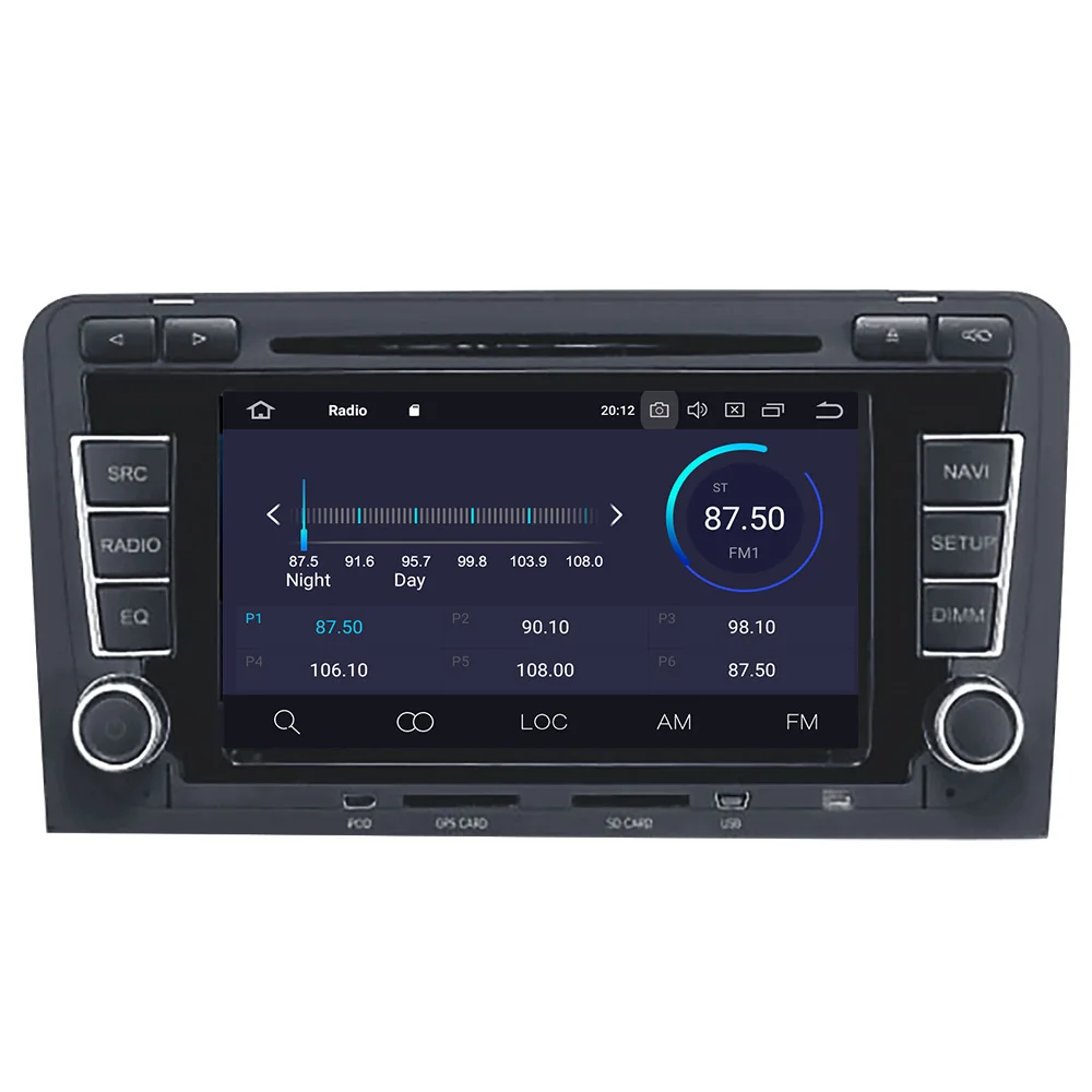 Автомобильный мультимедийный плеер 2 DIN на Android 9 0 с DVD и GPS для Audi A3 8P 2003 2012 S3 2006 RS3
