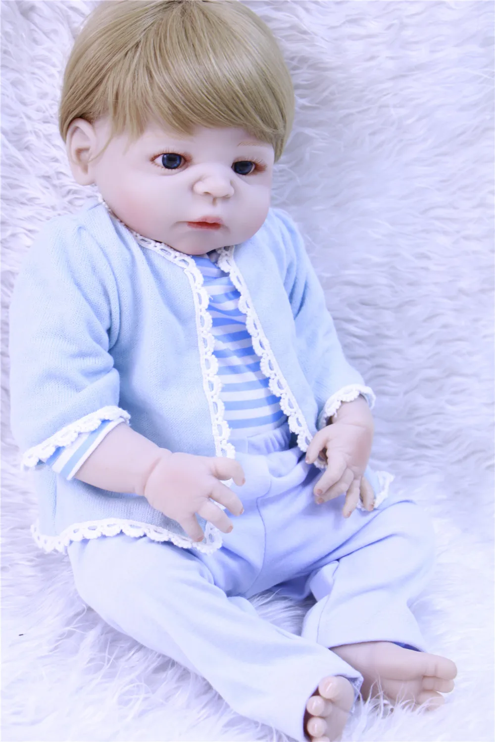 DollMai reborn baby силиконовые куклы мальчиков и девочек игрушки в подарок светлые