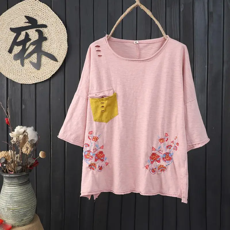 Футболка F &amp je Женская свободного покроя модная Повседневная рубашка с рукавом