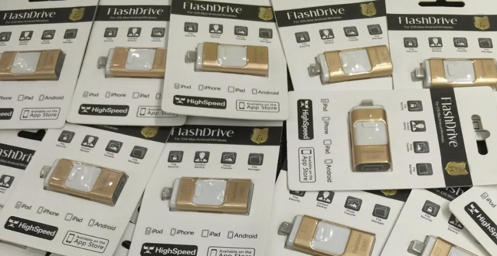 Usb flash drive 64 ГБ телефон otg для iphone 7 6 6s 8 ГБ 16 ГБ 32 ГБ Молнии Металла Pen Drive U Диск для iOS10 memory stick 128 ГБ